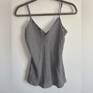 Frame EUC black/white striped 100% silk tank top Size XS